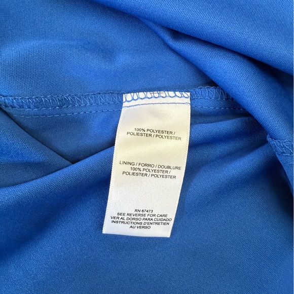 Cobalt Royal Blue Midi Pleated Dress by Taylor. Size 12 - Picture 5 of 6